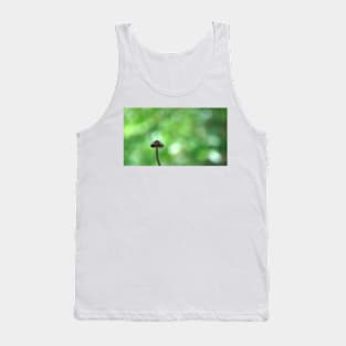 Tiny Mushroom Green Bokeh Background Tank Top